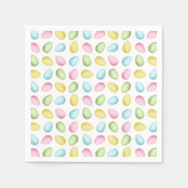 Watercolor Easter Eggs In Pastel Colors Colorful スタンダードカクテルナプキン