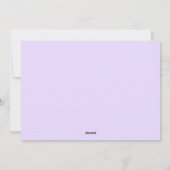 Watercolor Easter Lavender Cute Bunny Photo  シーズンカード (裏面)