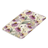 Watercolor Echinacea Purple & Gold マグネット (左側)