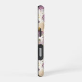 Watercolor Echinacea Purple & Gold iPhoneケース (右側面)