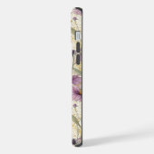 Watercolor Echinacea Purple & Gold iPhoneケース (左側面)