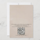 Watercolor Elegant Eucalyptus Boho QR Code Wedding 招待状 (裏面)