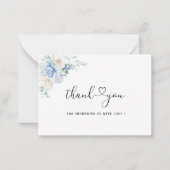 Watercolor Elegant Love in bloom Bridal shower tha ノートカード (正面)