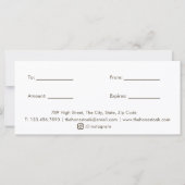 Watercolor Elegant Oak Tree Gift Certificate (裏面)