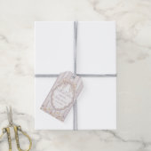 Watercolor Elegant Pastel wildflower bow lace  Bab ギフトタグ (より糸付き)