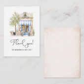 Watercolor Elegant She Said Oui Bridal Shower Than ノートカード (正面/裏面)