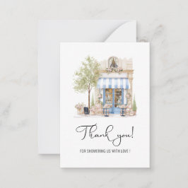 Watercolor Elegant She Said Oui Bridal Shower Than ノートカード