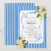 Watercolor Elegant Wildflowers graduatioInvitation 招待状 (正面/裏面)