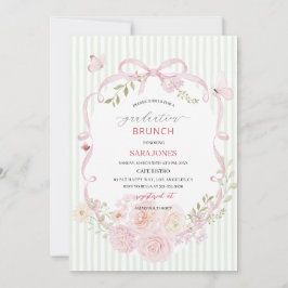 Watercolor Elegant Wildflowers graduatioInvitation 招待状
