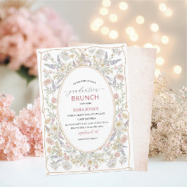 Watercolor Elegant Wildflowers graduatioInvitation 招待状