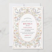 Watercolor Elegant Wildflowers graduatioInvitation 招待状 (正面)