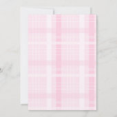 Watercolor Elephant Baby Shower Girl Pink 招待状 (裏面)