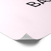 Watercolor Elephant Baby Shower Girl Pink and Gray ポスター (角)