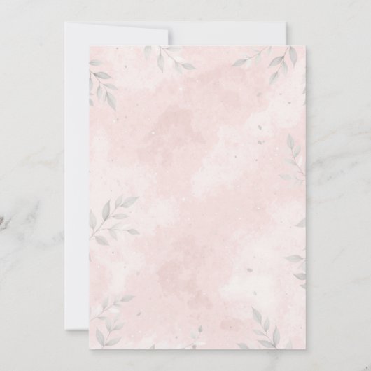 Watercolor Elephant Baby Shower Invitation 招待状 (裏面)