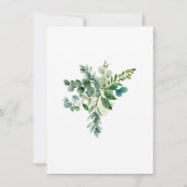 Watercolor Eucalyptus結婚カードで延期 招待状 (裏面)