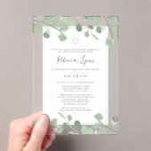 Watercolor Eucalyptus Bat Mitzvah アクリル招待状 (インサイチュ (ポータブル))