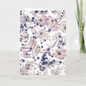 Watercolor Eucalyptus Blueberry Botanical Art Love カード (裏面)