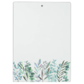 Watercolor Eucalyptus Botanical Border Clipboard クリップボード (裏面)