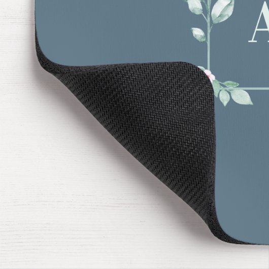 Watercolor Eucalyptus Botanical Greenery Mousepad マウスパッド (コーナー)