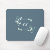 Watercolor Eucalyptus Botanical Greenery Mousepad マウスパッド (マウス)