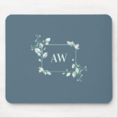 Watercolor Eucalyptus Botanical Greenery Mousepad マウスパッド (正面)