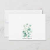 Watercolor Eucalyptus Botanical Greenery Wedding セーブザデート (裏面)