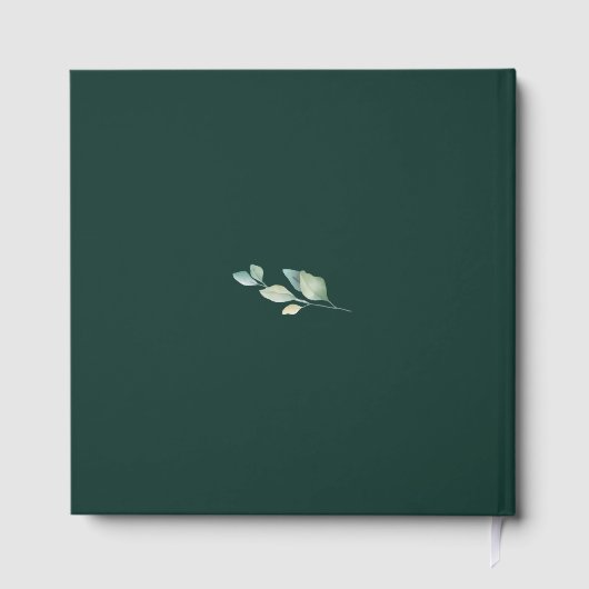 Watercolor Eucalyptus Botanical Wedding ゲストブック (裏面)