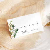  Watercolor eucalyptus gold wedding place cards
