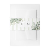 Watercolor Eucalyptus Greenery 招待状ベリーバンド (正面例)