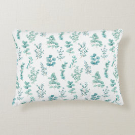 Watercolor Eucalyptus Greenery Accent Pillow アクセントクッション