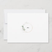 Watercolor Eucalyptus Greenery Gold Wedding  セーブザデート (裏面)