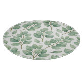 Watercolor Eucalyptus Greenery Pattern カッティングボード (角)