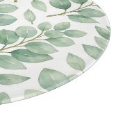 Watercolor Eucalyptus Greenery Pattern カッティングボード (角)
