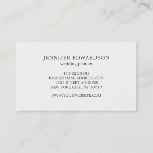 Watercolor eucalyptus greenery professional 名刺 (裏面)