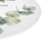 Watercolor Eucalyptus Leaves Botanical カッティングボード (角)