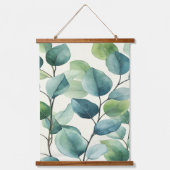 Watercolor Eucalyptus Leaves Botanical Wall Art 吊り下げ型タペストリー (正面)