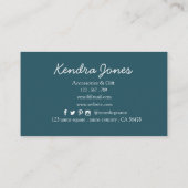 Watercolor Eucalyptus leaves Business Card 名刺 (裏面)