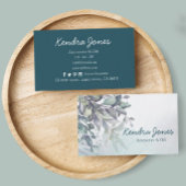 Watercolor Eucalyptus leaves Business Card 名刺