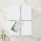 Watercolor Eucalyptus Leaves Logo Custom ギフトタグ (より糸付き)