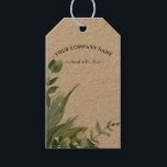 Watercolor Eucalyptus Leaves Logo Custom ギフトタグ<br><div class="desc">This design features refreshing eucalyptus leaves in muted shades of green. Also great for eucalyptus-themed wedding favors.</div>