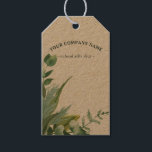 Watercolor Eucalyptus Leaves Logo Custom ギフトタグ<br><div class="desc">This design features refreshing eucalyptus leaves in muted shades of green. Also great for eucalyptus-themed wedding favors.</div>