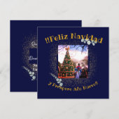 Watercolor Eucalyptus Modern Feliz Navidad (正面/裏面)