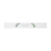 Watercolor Eucalyptus Wedding | ホワイト 招待状ベリーバンド (フラット)