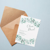 Watercolor Eucalyptus Wedding Invitation 招待状