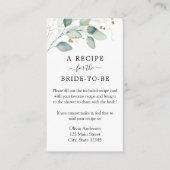 Watercolor Eucalytpusシャワーレシピ要求  エンクロージャーカード (正面)