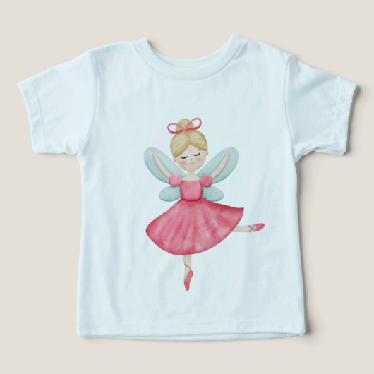 Watercolor Fairy Ballerina Toddler T-Shirt (デザイン正面)