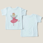 Watercolor Fairy Ballerina Toddler T-Shirt (デザイン正面&裏面)