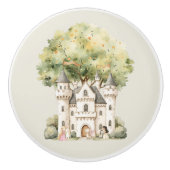 Watercolor Fairytale Princess Whimsical セラミックノブ (正面)