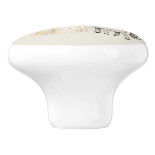 Watercolor Fairytale Princess Whimsical セラミックノブ (側面)