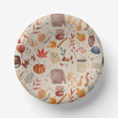 Watercolor Fall Comforts ペーパーボウル (正面)